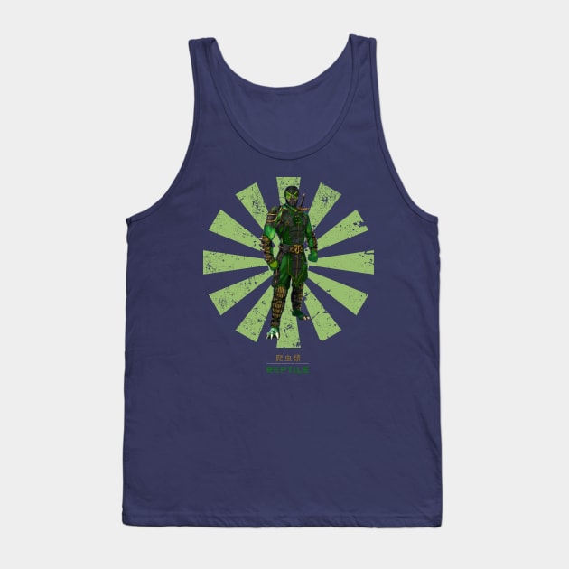 Reptile Retro Japanese Mortal Kombat Tank Top by Nova5